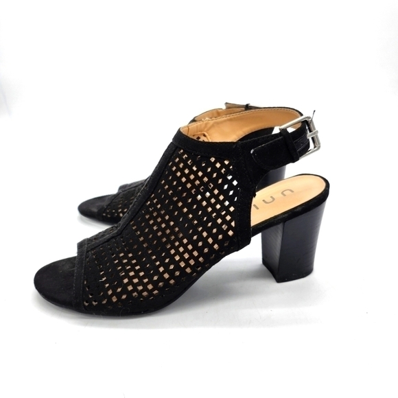 Unisa Pryce Heels Women's Size 8M Black Suede Shoes - Picture 1 of 10